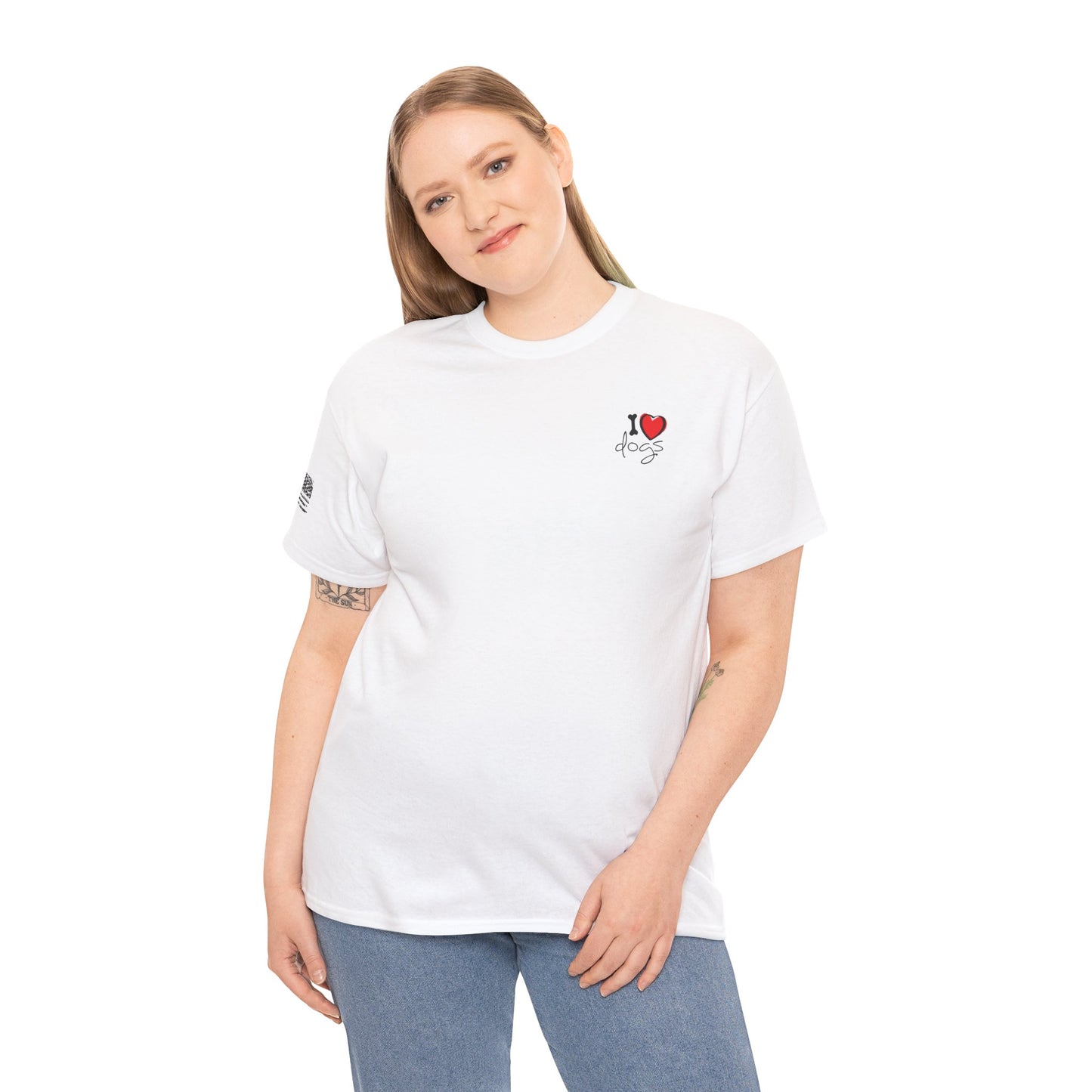 Ollie's: Peace Love Dogs T-Shirt, 100% Cotton