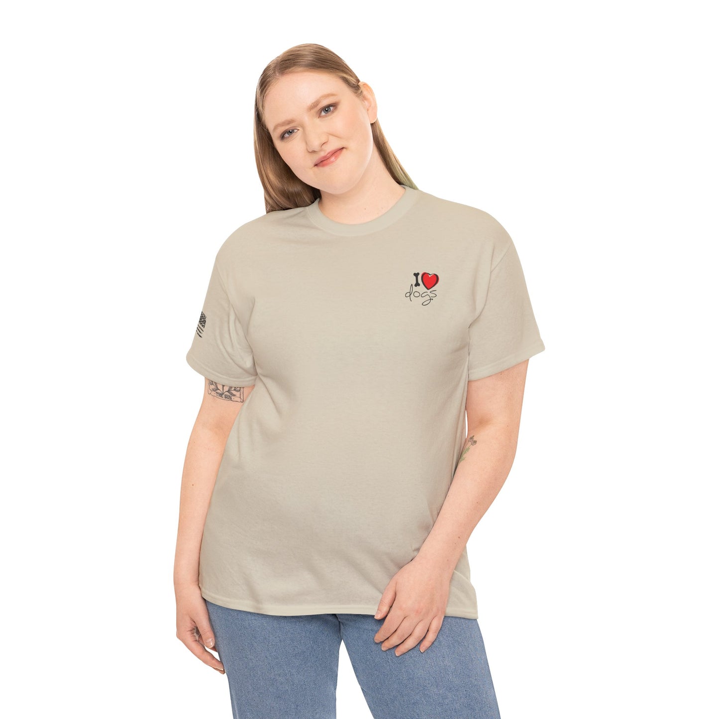 Ollie's: Peace Love Dogs T-Shirt, 100% Cotton