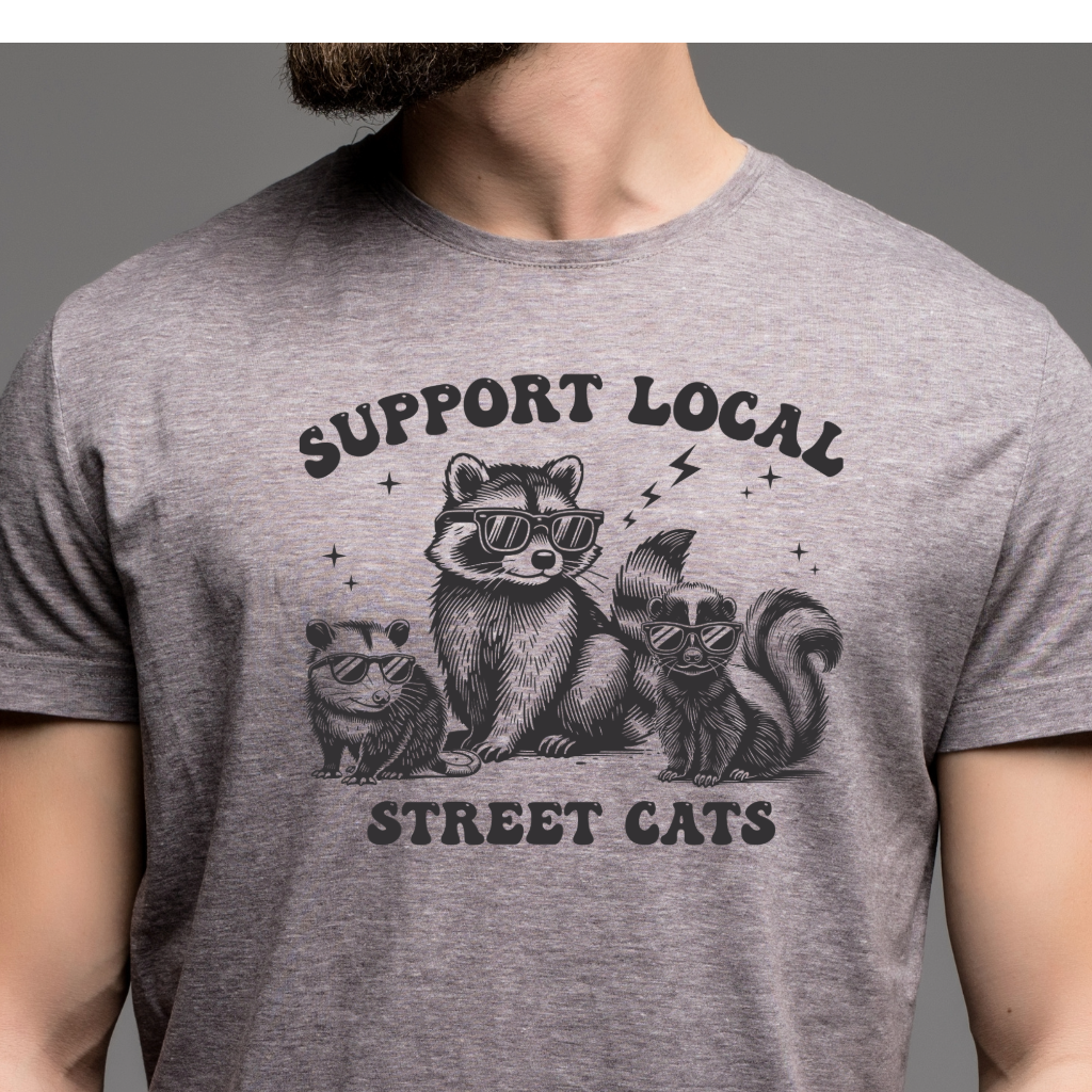 Ollie's: 'Support Local Street Cats' - 100% Cotton T-Shirt