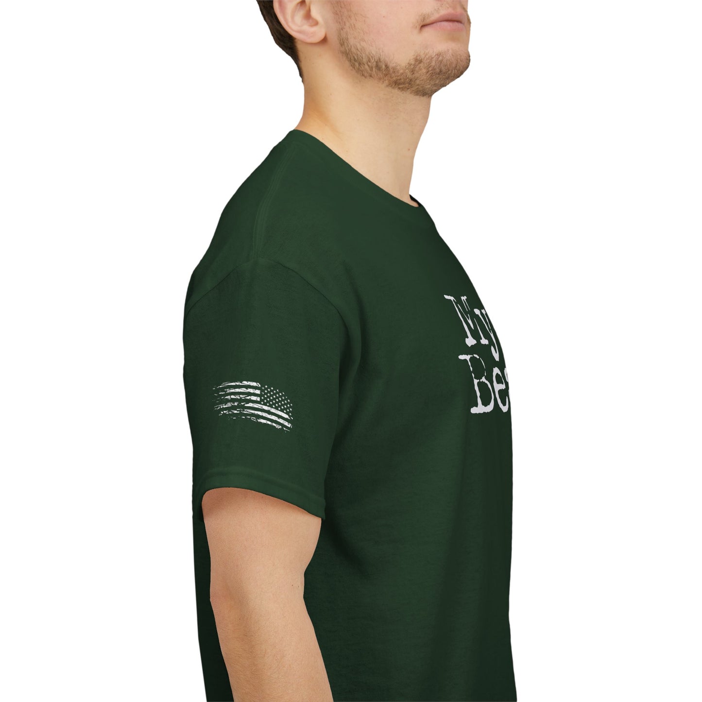 Ollie's: My Wife Beats Me T-Shirt, Dark - 100% Cotton