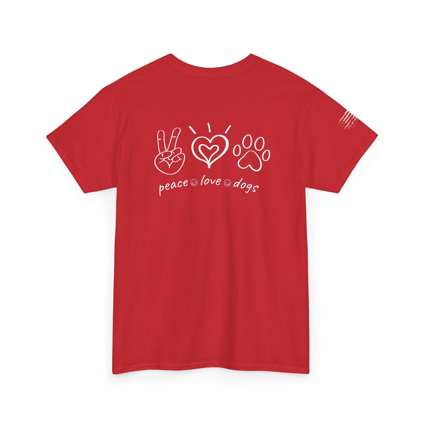 Ollie's: Peace Love Dogs T-Shirt, 100% Cotton