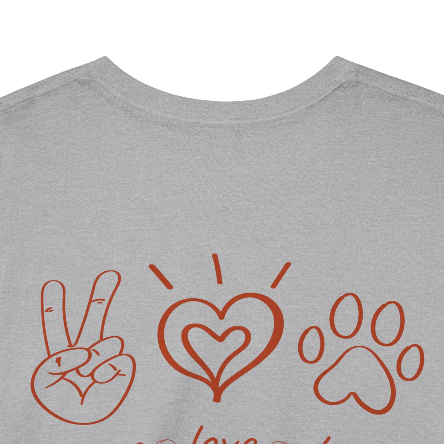 Ollie's: Peace Love Dogs T-Shirt, 100% Cotton