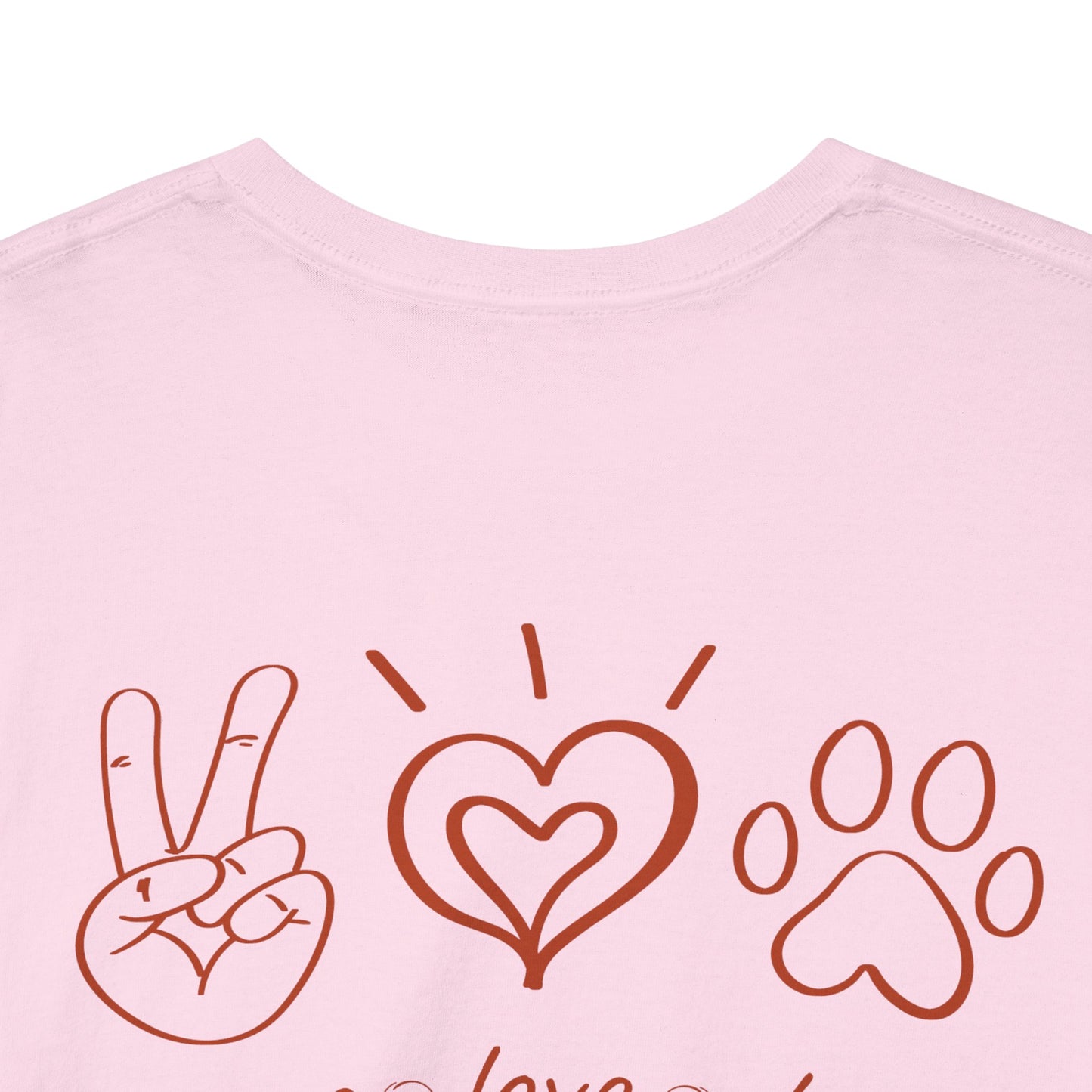 Ollie's: Peace Love Dogs T-Shirt, 100% Cotton