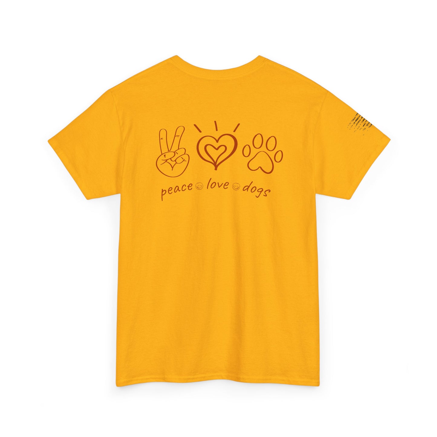 Ollie's: 'Peace Love Dogs' - 100% Cotton T-shirt
