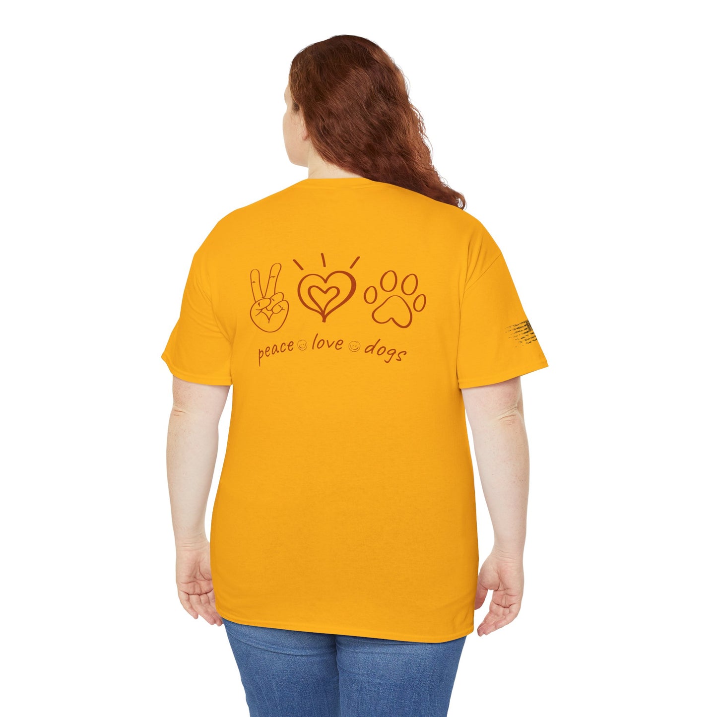 Ollie's: 'Peace Love Dogs' - 100% Cotton T-shirt