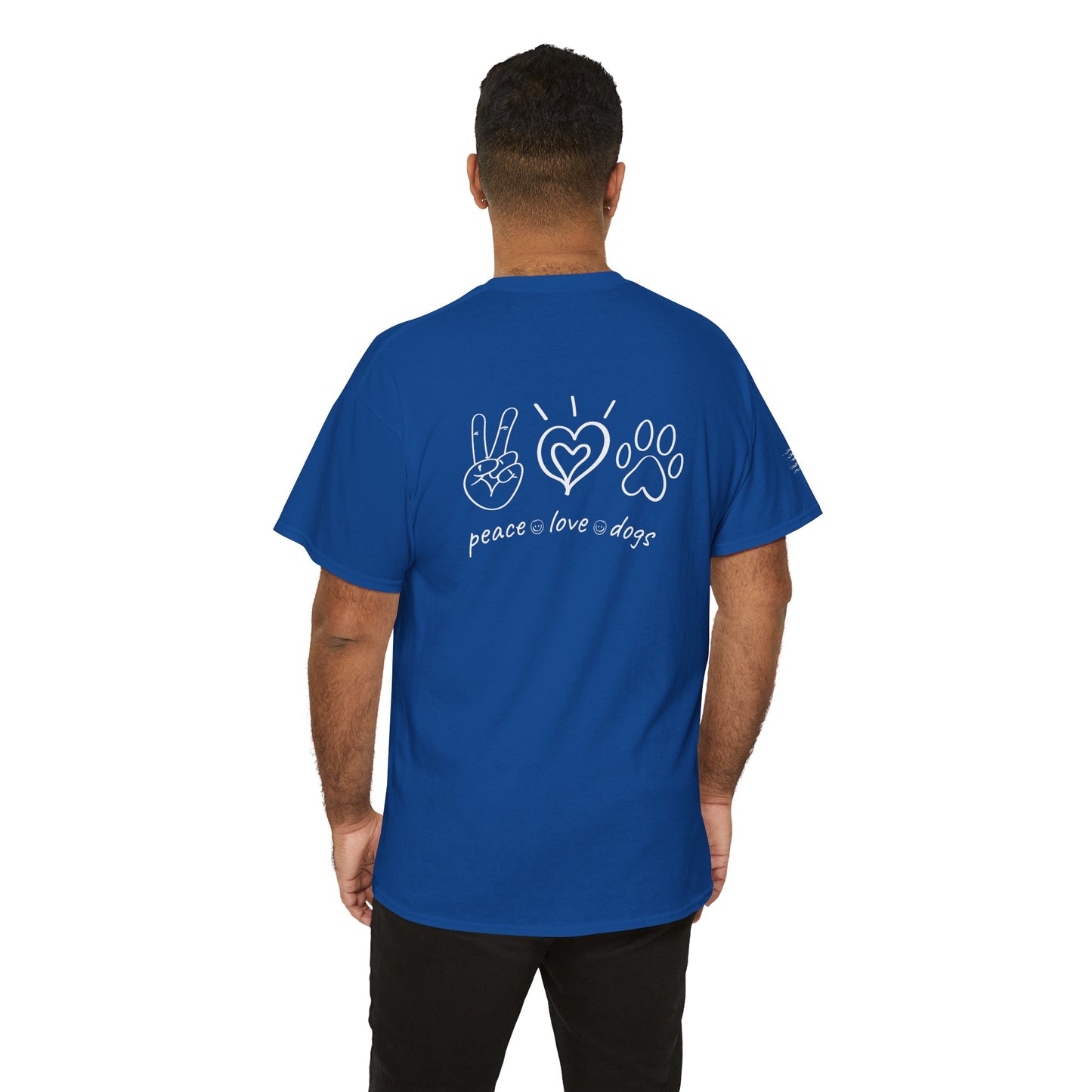 Ollie's: Peace Love Dogs T-Shirt, 100% Cotton