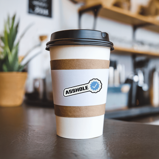 Durable vinyl, die-cut A_Hole Sticker