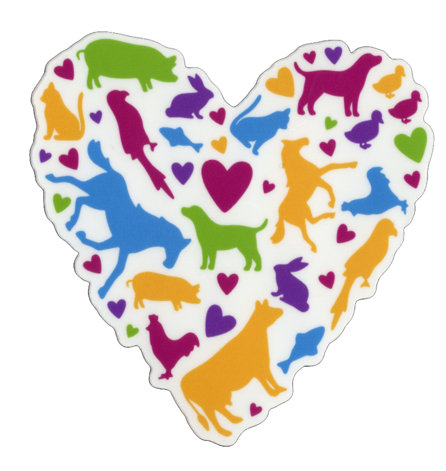 Animal Heart Sticker