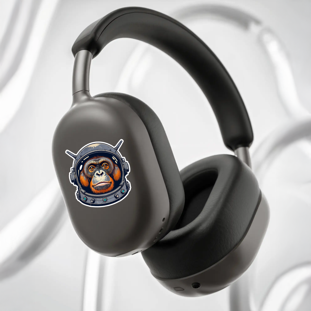 Durable vinyl die-cut Astro Gorilla Sticker