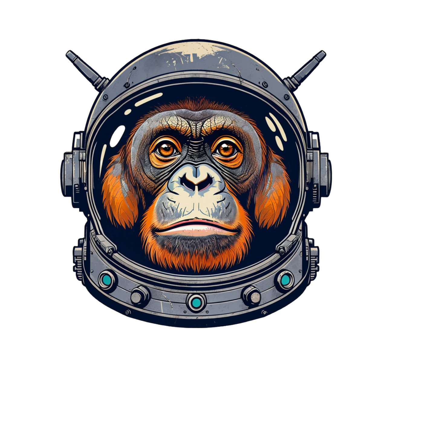 Durable vinyl die-cut Astro Gorilla Sticker