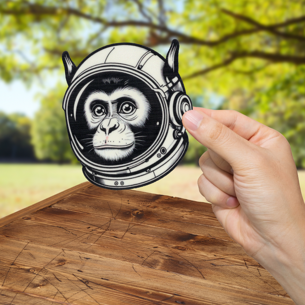 Astro Monkey Sticker - Durable, Vinyl
