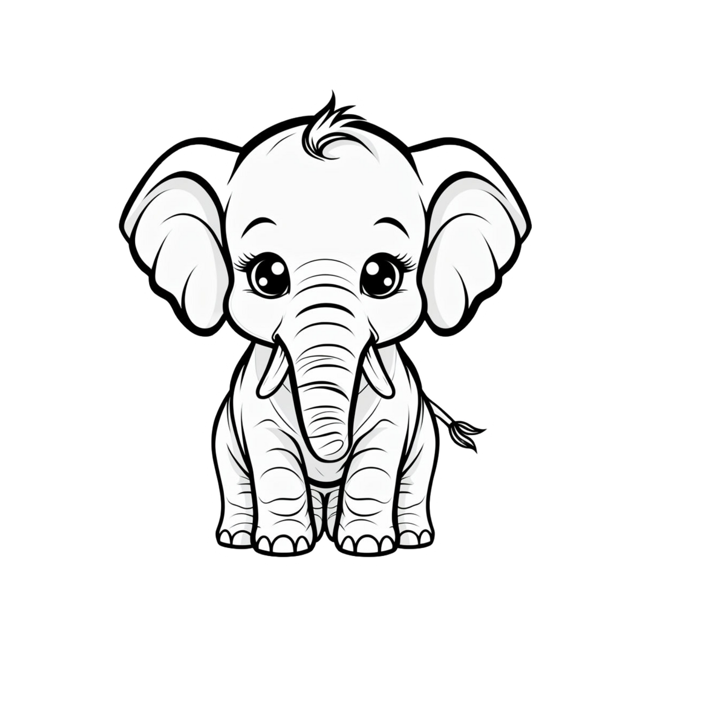 Durable vinyl die-cut Baby Elephant Sticker
