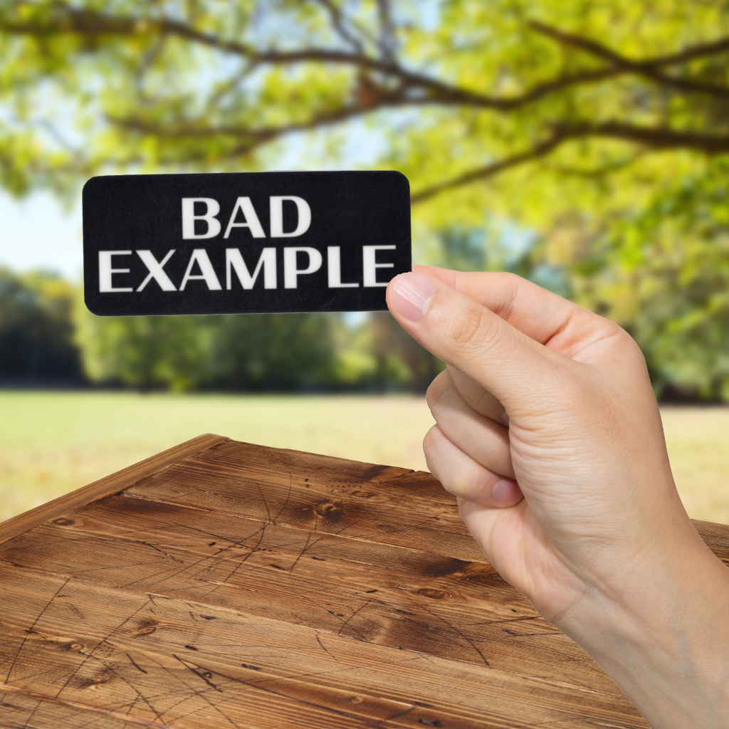 Bad Example Sticker - Durable, Vinyl