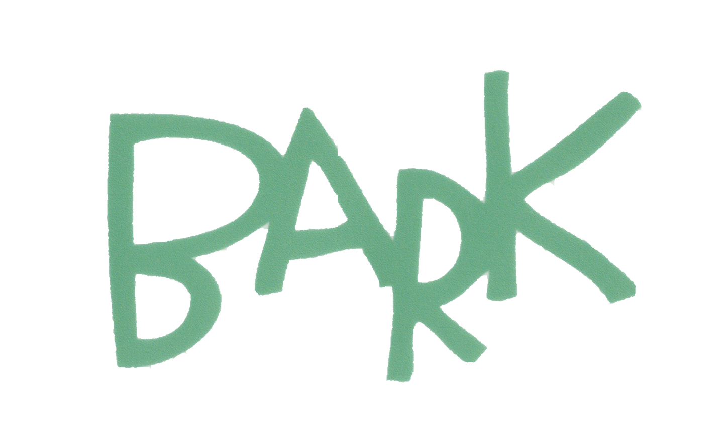 Durable vinyl, die-cut Bark Sticker