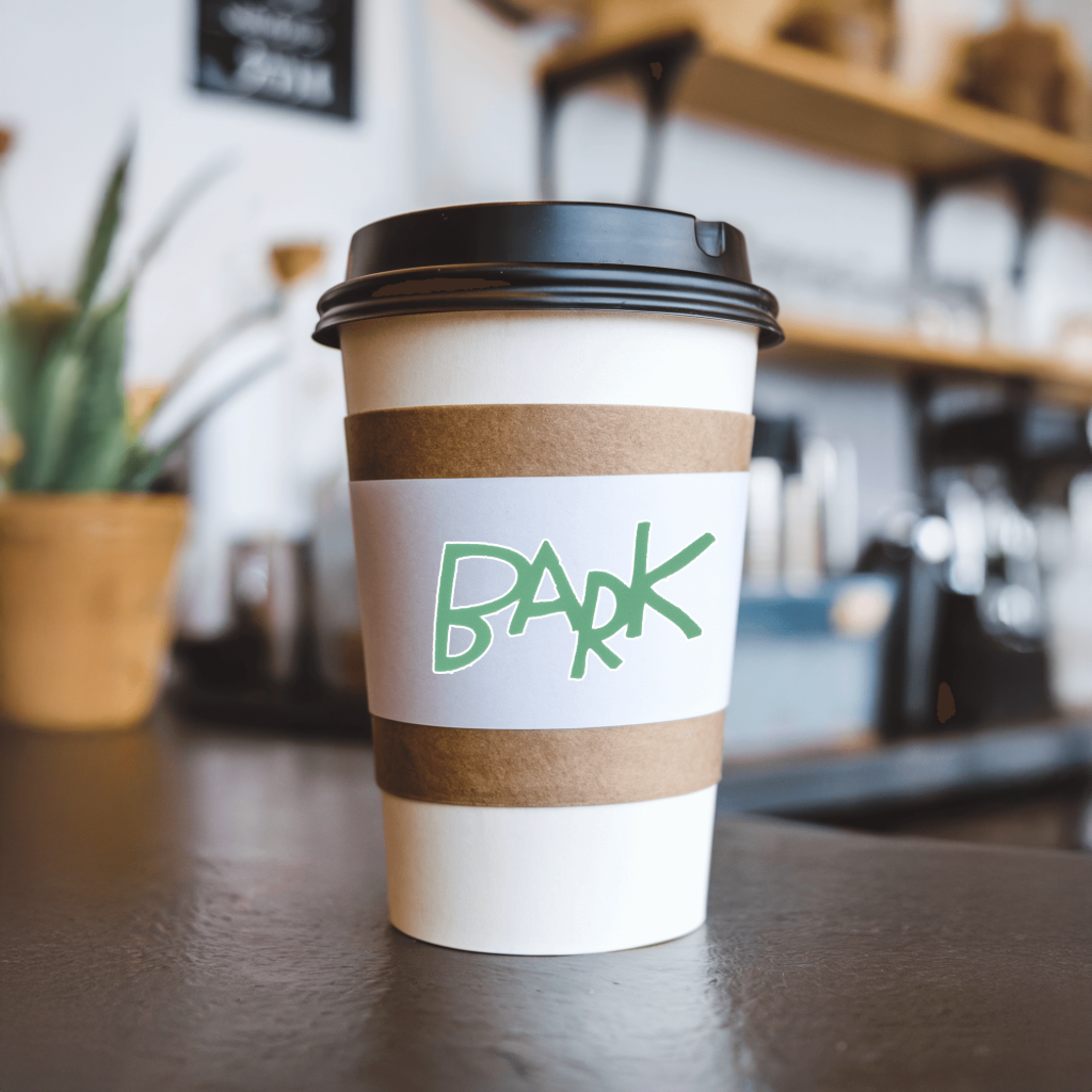 Durable vinyl, die-cut Bark Sticker
