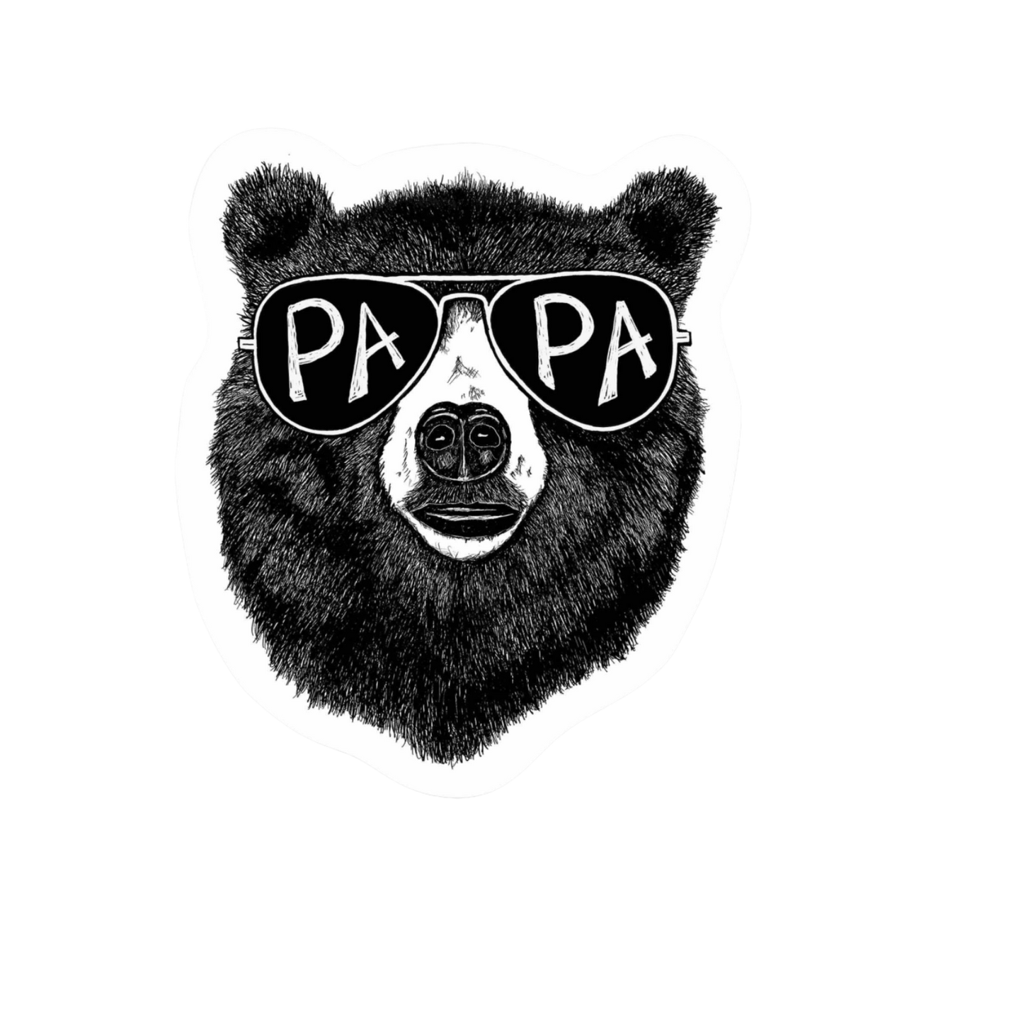 Our Bear PaPa Sticker! View a wide range of unique, high-quality, vinyl, die-cut, eco-friendly stickers.