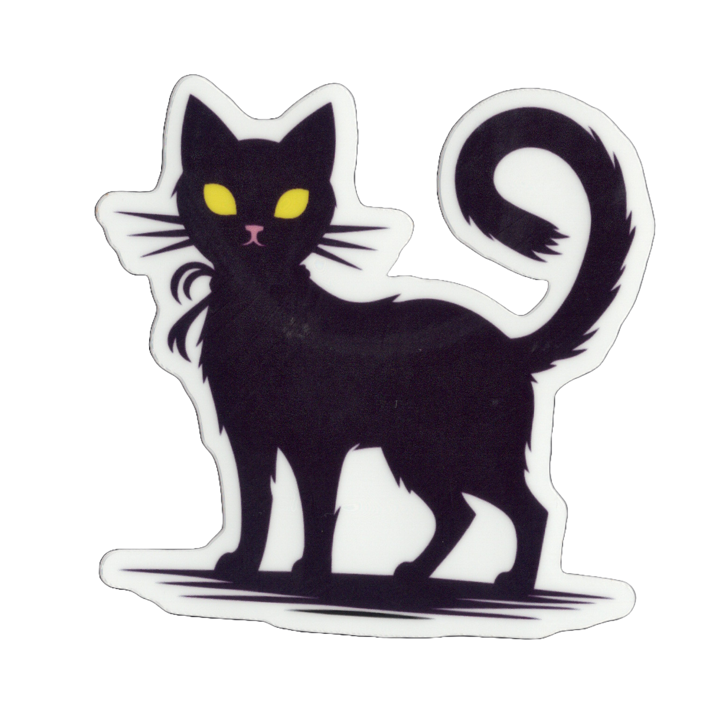Durable vinyl, die-cut Black Cat Sticker
