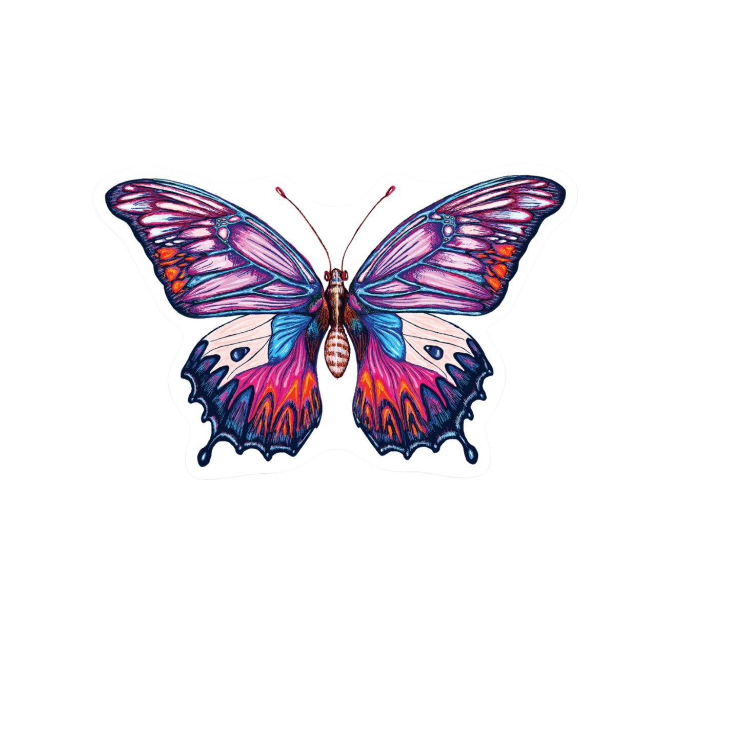 Our Butterfly Art 2 Sticker! Unique, high-quality, vinyl, die-cut, eco-friendly stickers.
