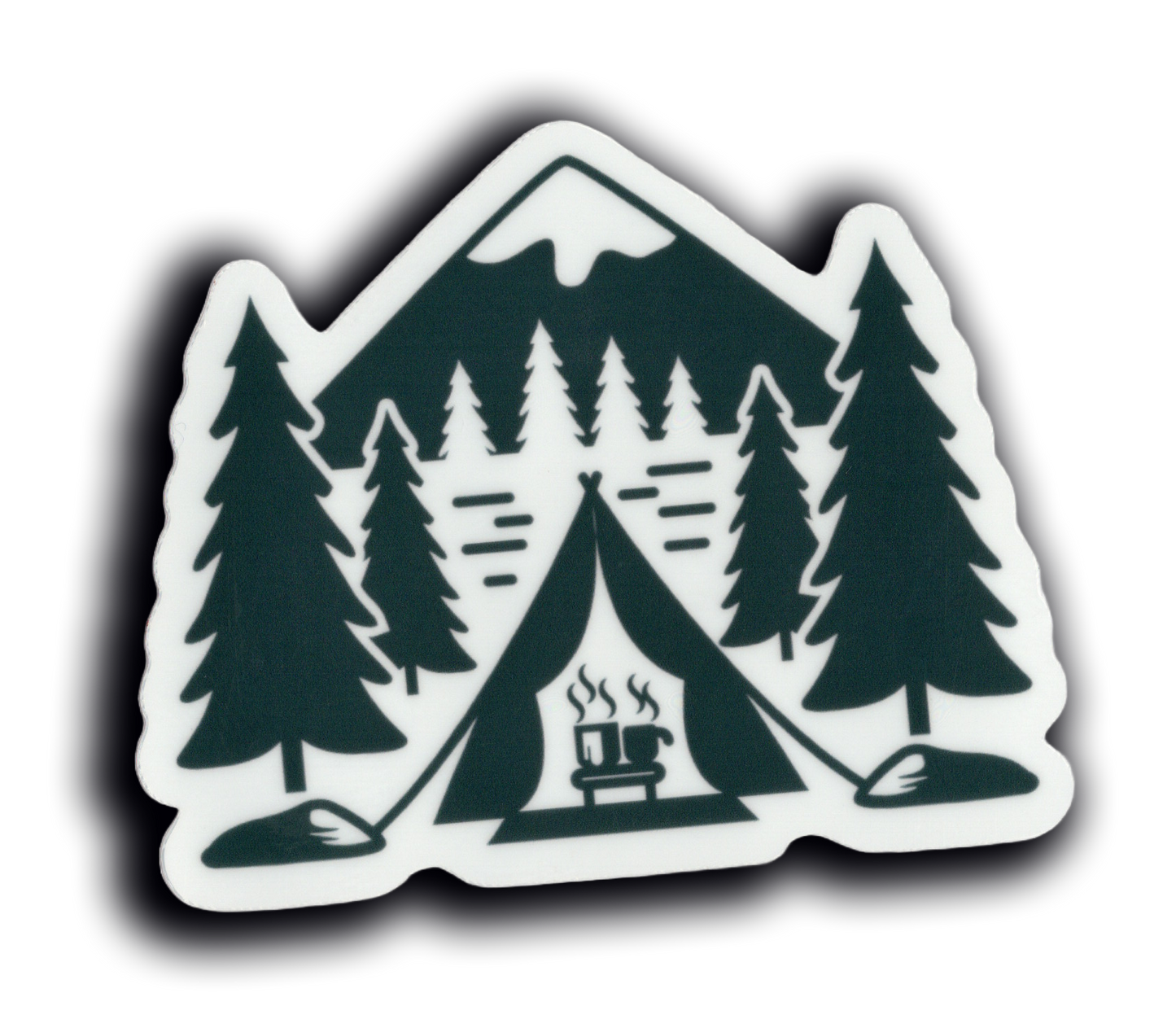 Durable vinyl, die-cut Camp Sticker