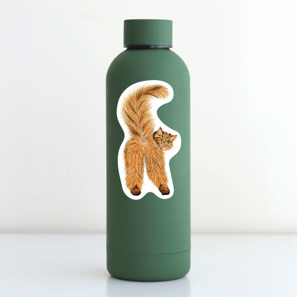 Our Cat Butthole Sticker! Unique, high-quality, vinyl, die-cut sticker.