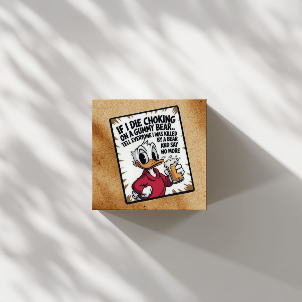 Durable, vinyl, die-cut, If I Die Choking Sticker.