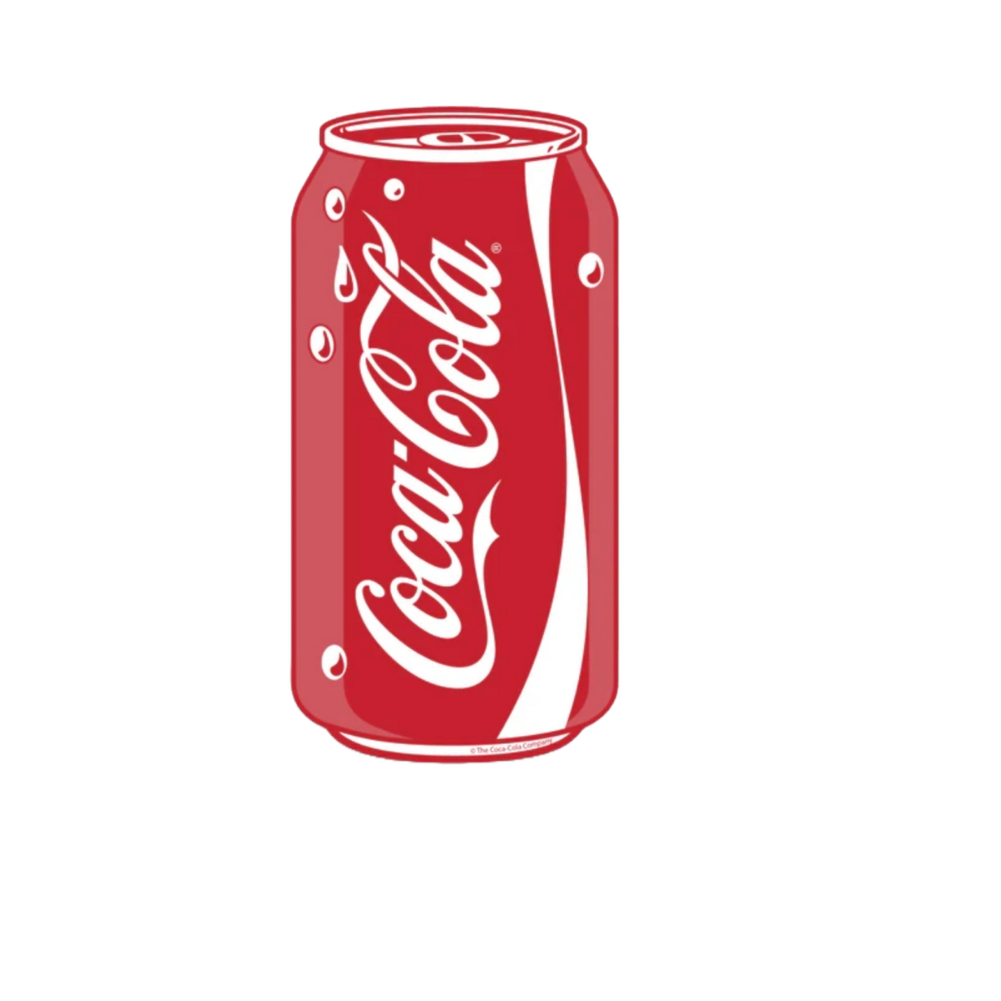 Durable vinyl die-cut Coca-Cola Can Sticker