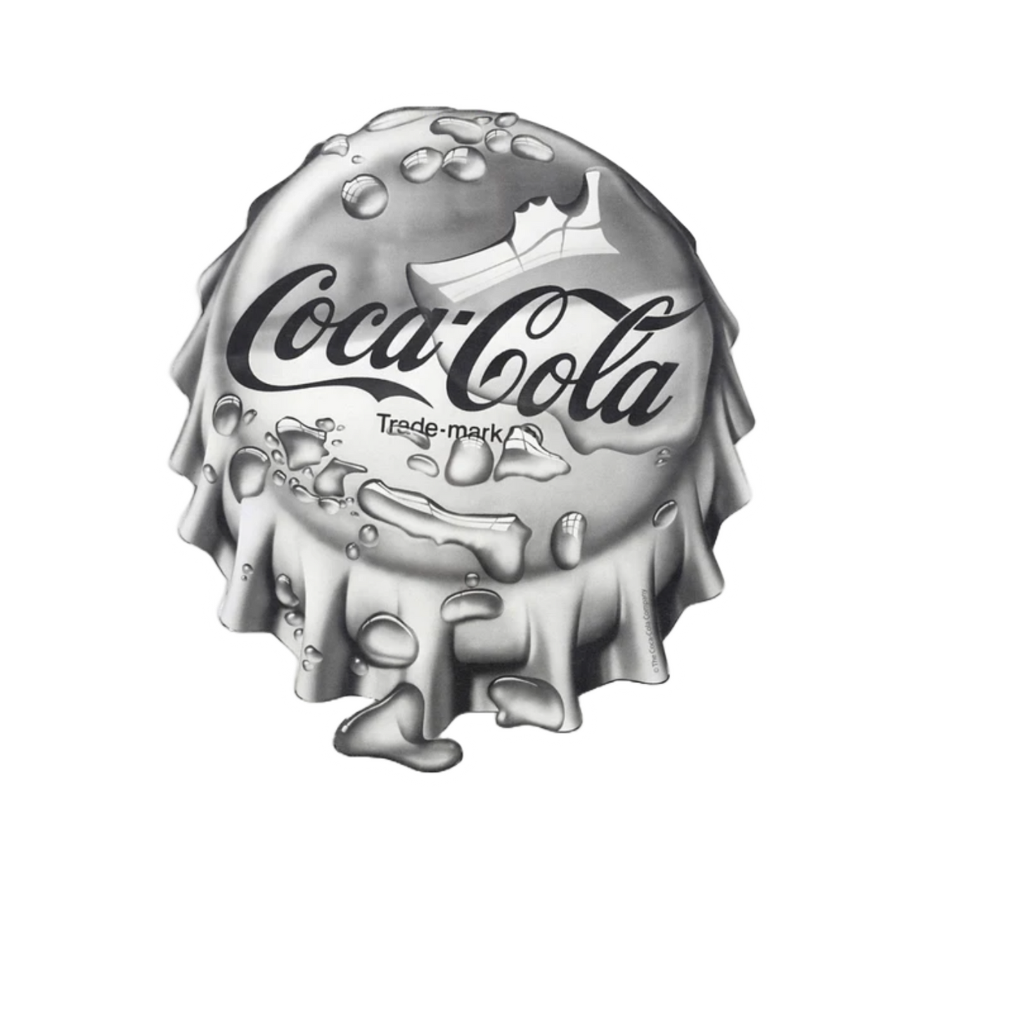 Durable vinyl die-cut Coca-Cola Cap Sticker