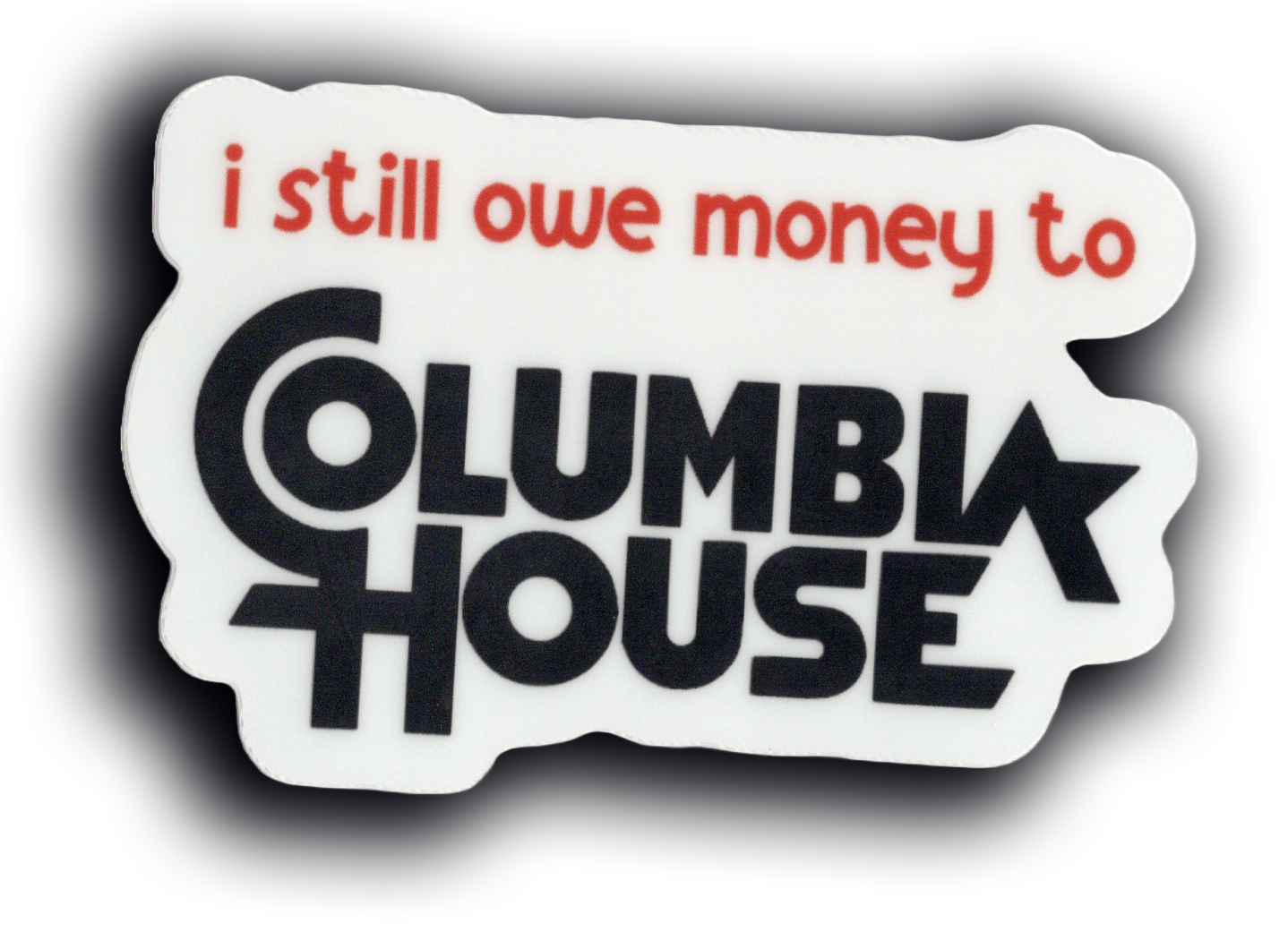 Durable vinyl, die-cut Columbia Sticker