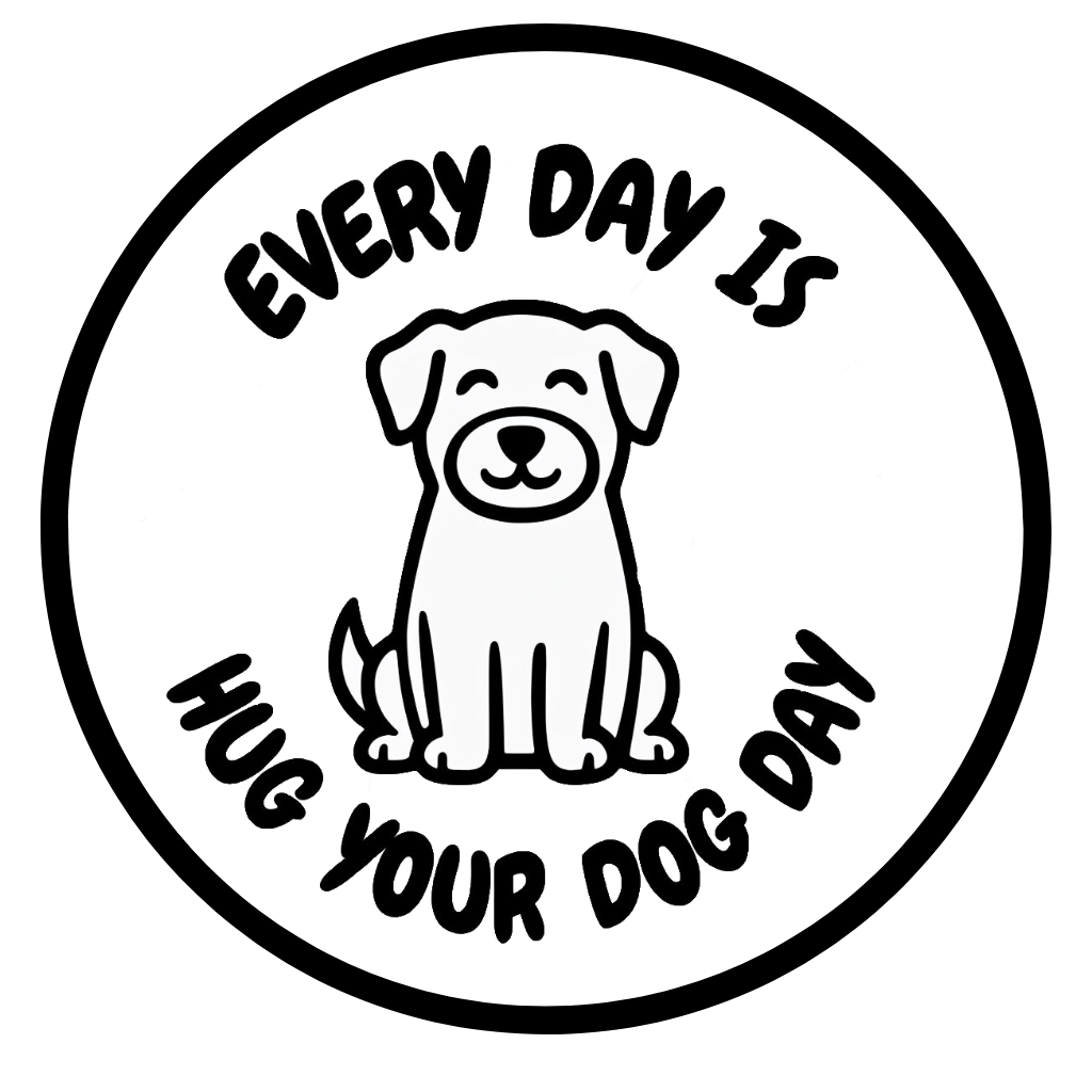 Durable vinyl die-cut Dog Hug Sticker