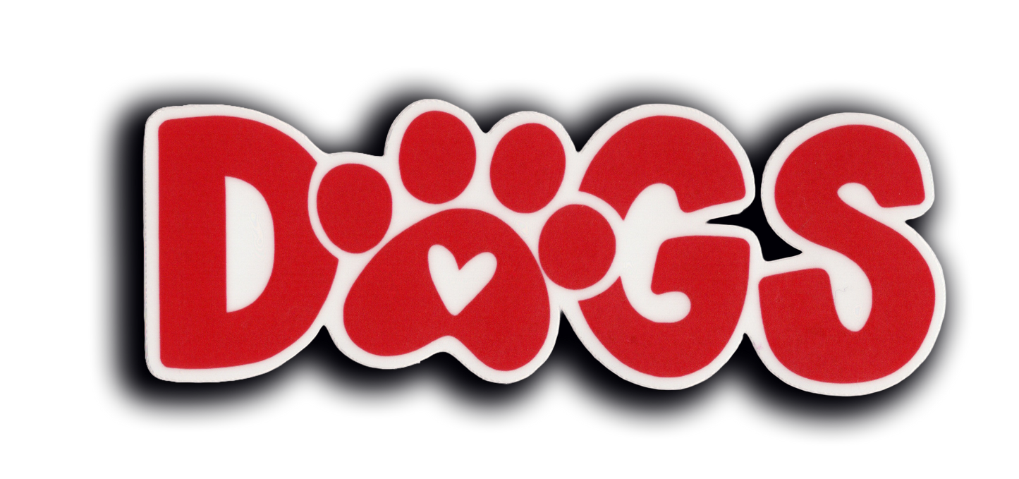 Durable vinyl, die-cut Dogs Sticker