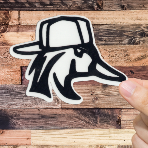 Durable, vinyl, Wood Duck With Hat Sticker