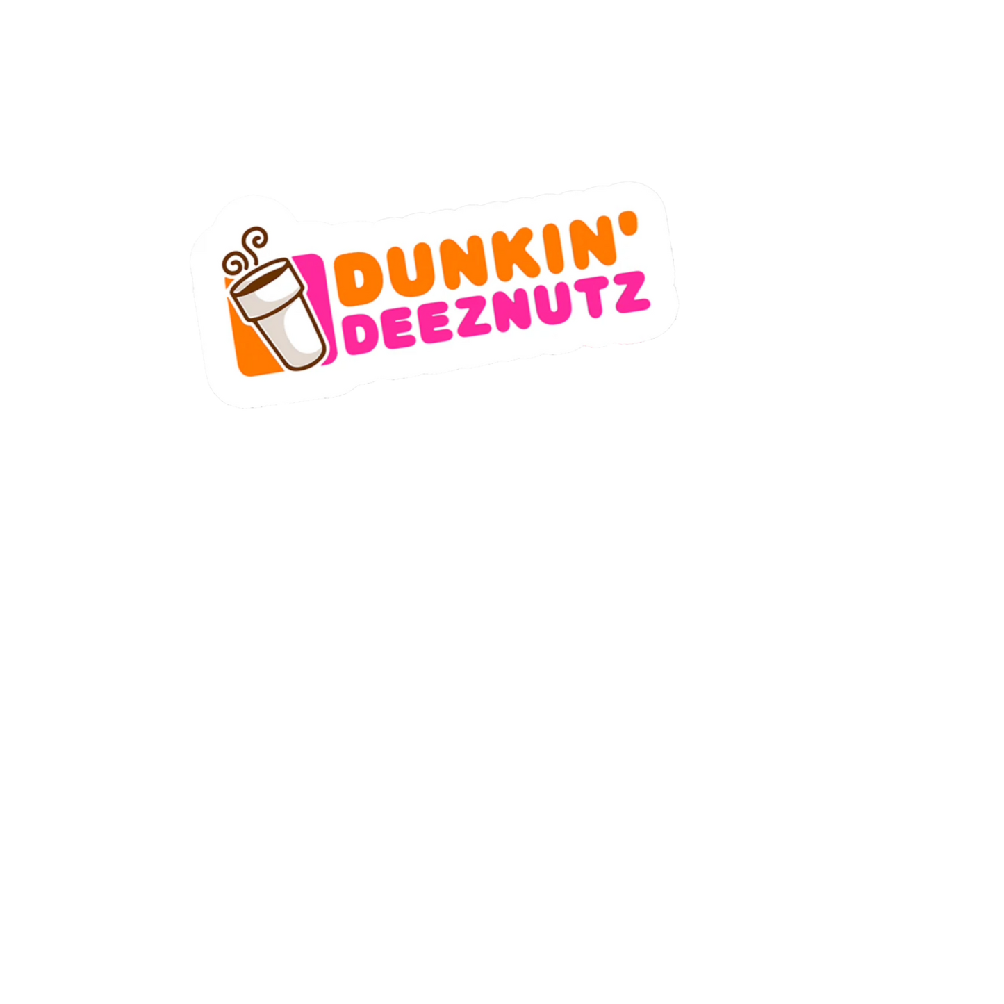 Durable vinyl die-cut Dunkin Sticker