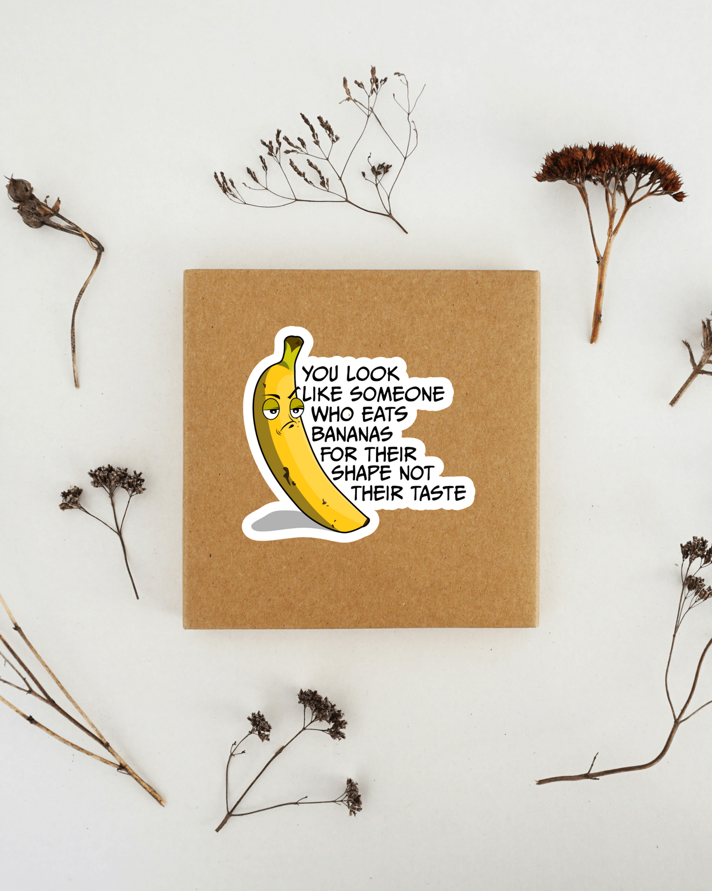 Durable vinyl die-cut Eat Bananas Sticker