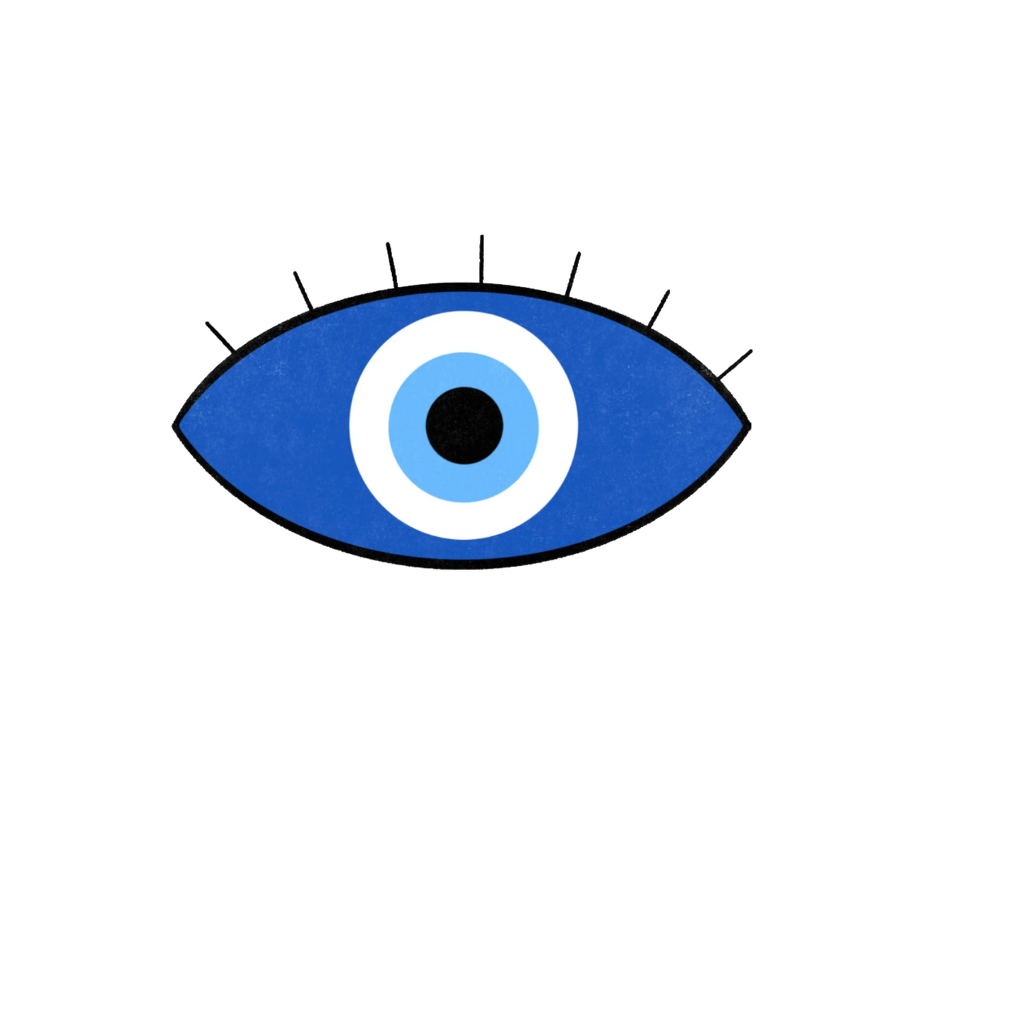 Durable, die-cut Evil Eye Sticker