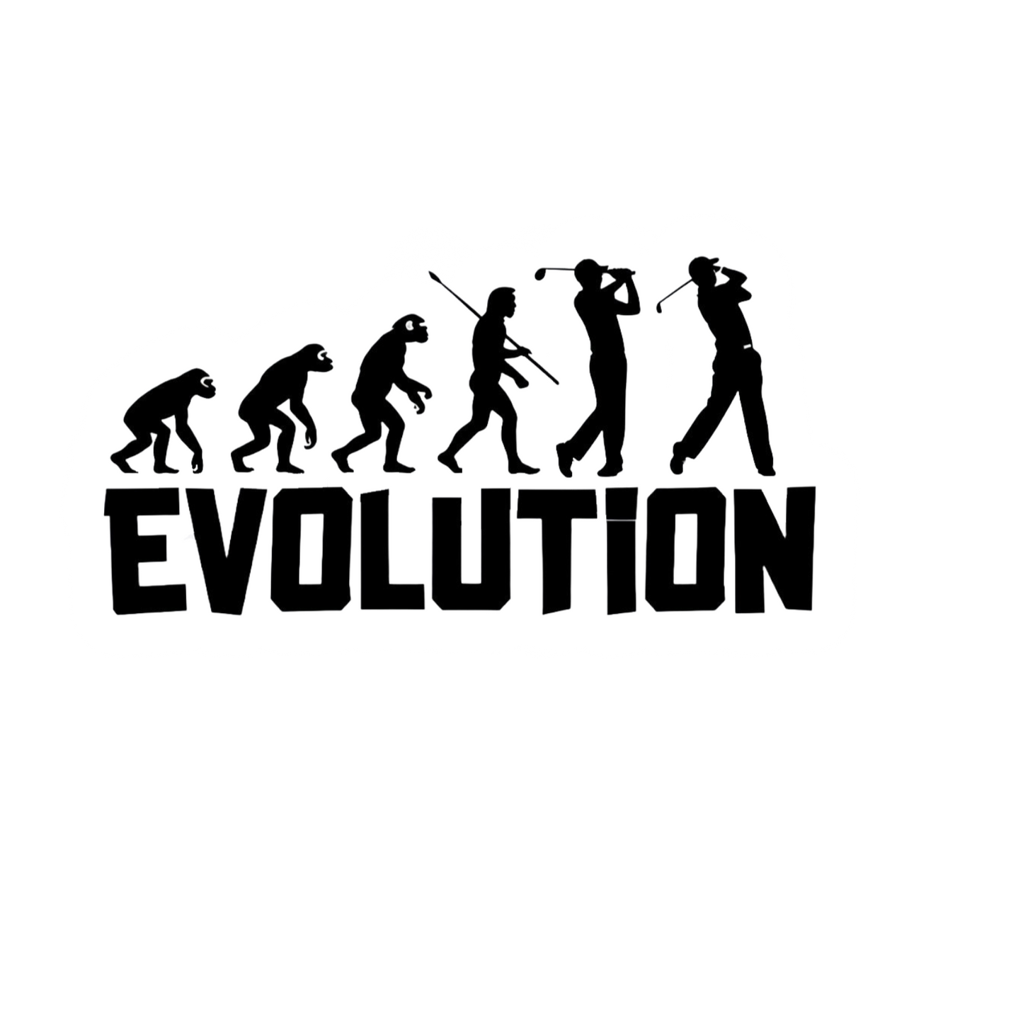 Durable vinyl die-cut Evolution Sticker