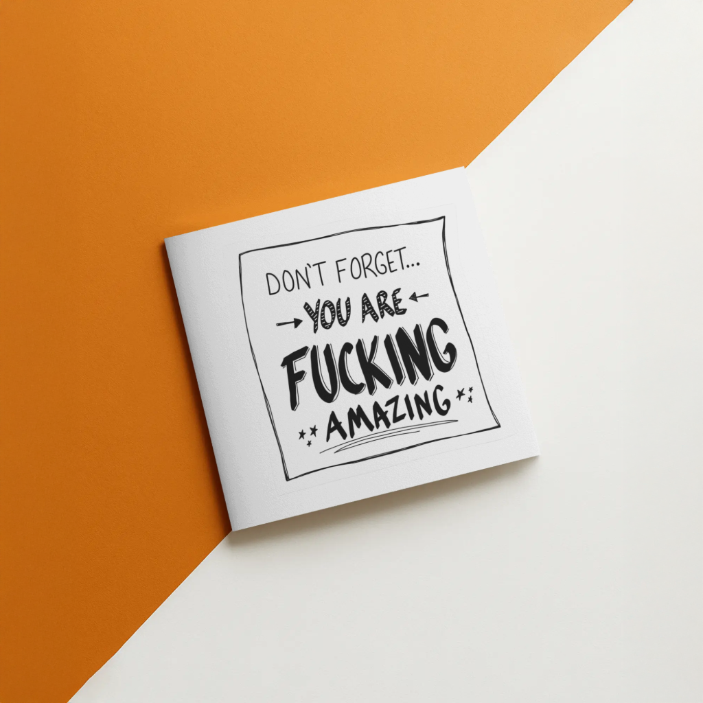 Durable, vinyl, die-cut, You Are Fcking Amazing Sticker.