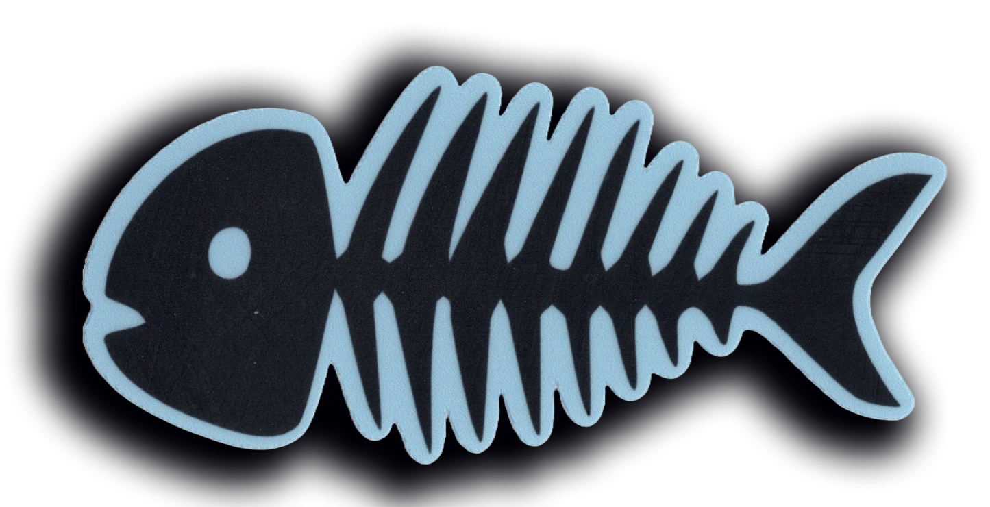 Durable vinyl, die-cut Fish Sticker