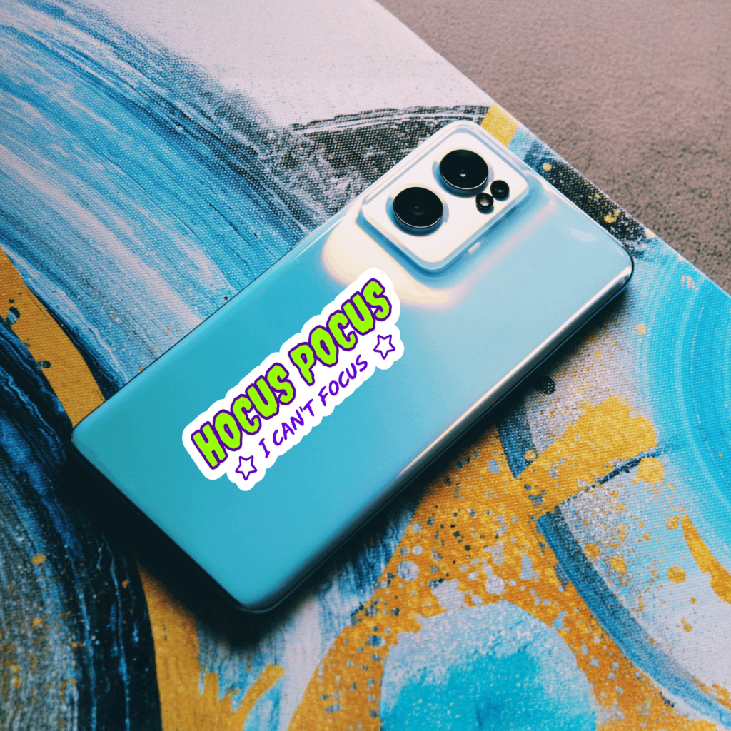 Durable, die-cut, vinyl, Hocus Pocus Sticker.