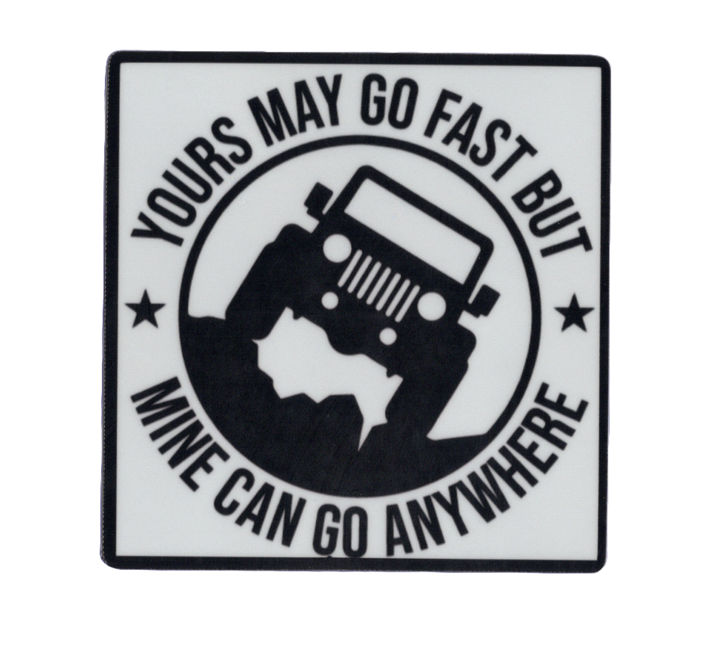 Durable vinyl, die-cut Jeep 2 Sticker