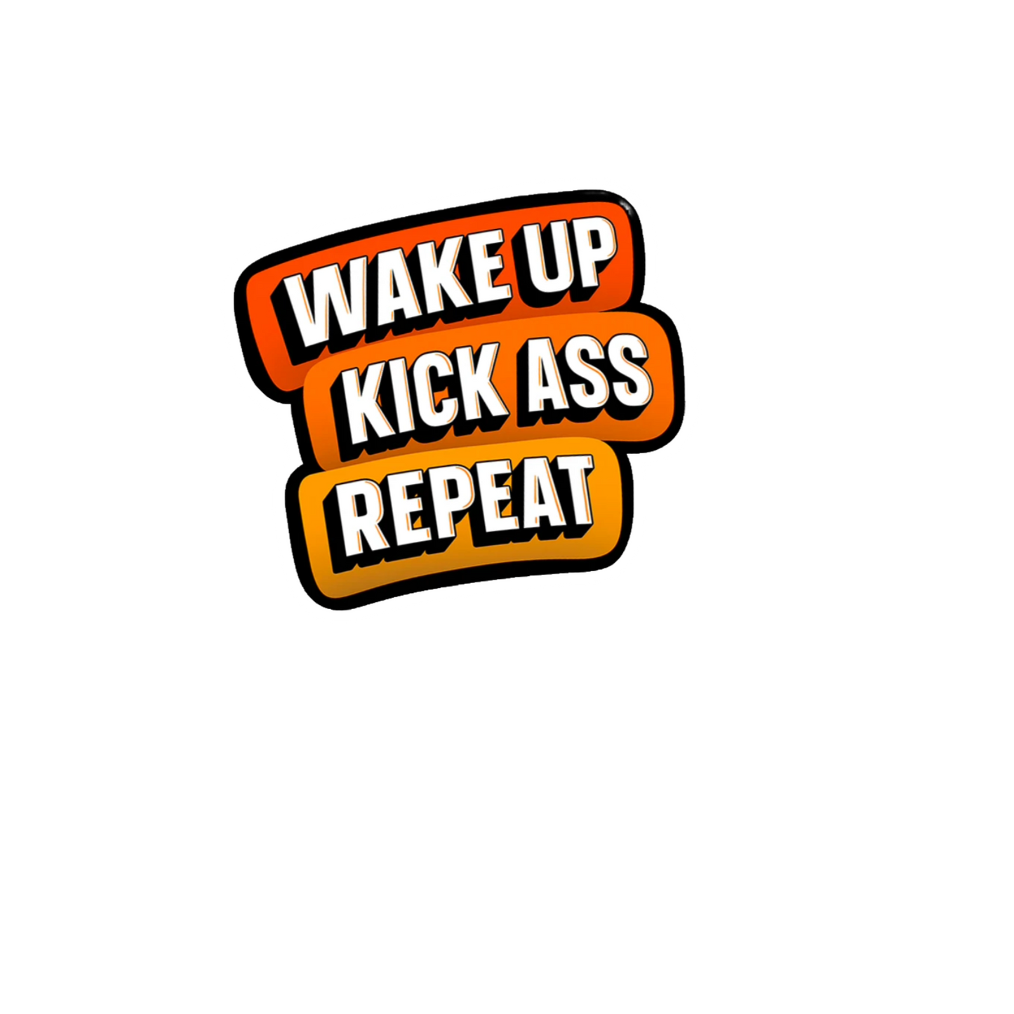 Durable vinyl die-cut Kick Ass Sticker
