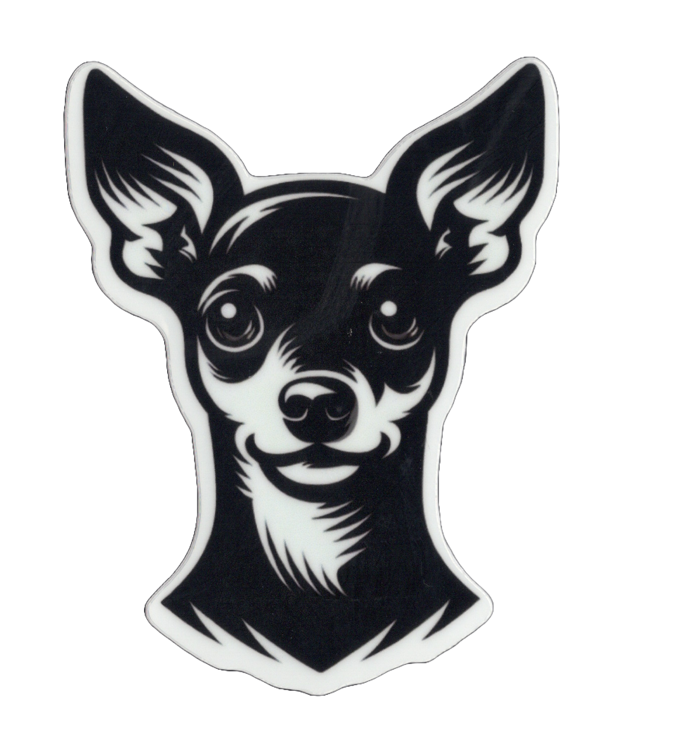 Durable vinyl, die-cut Mini Pin Sticker