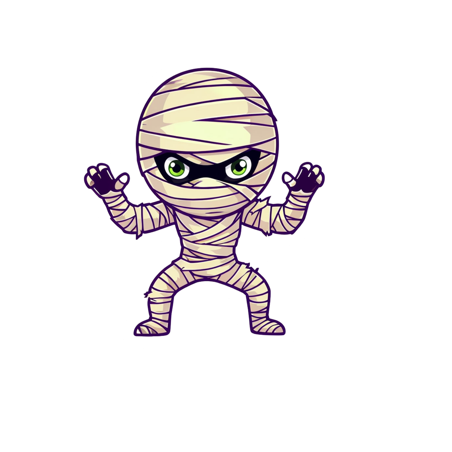 Durable, die-cut Mummy Ninja Sticker