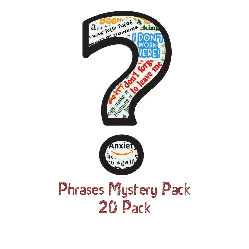 Phrase Mystery Sticker 20 Pack - 3" Vinyl