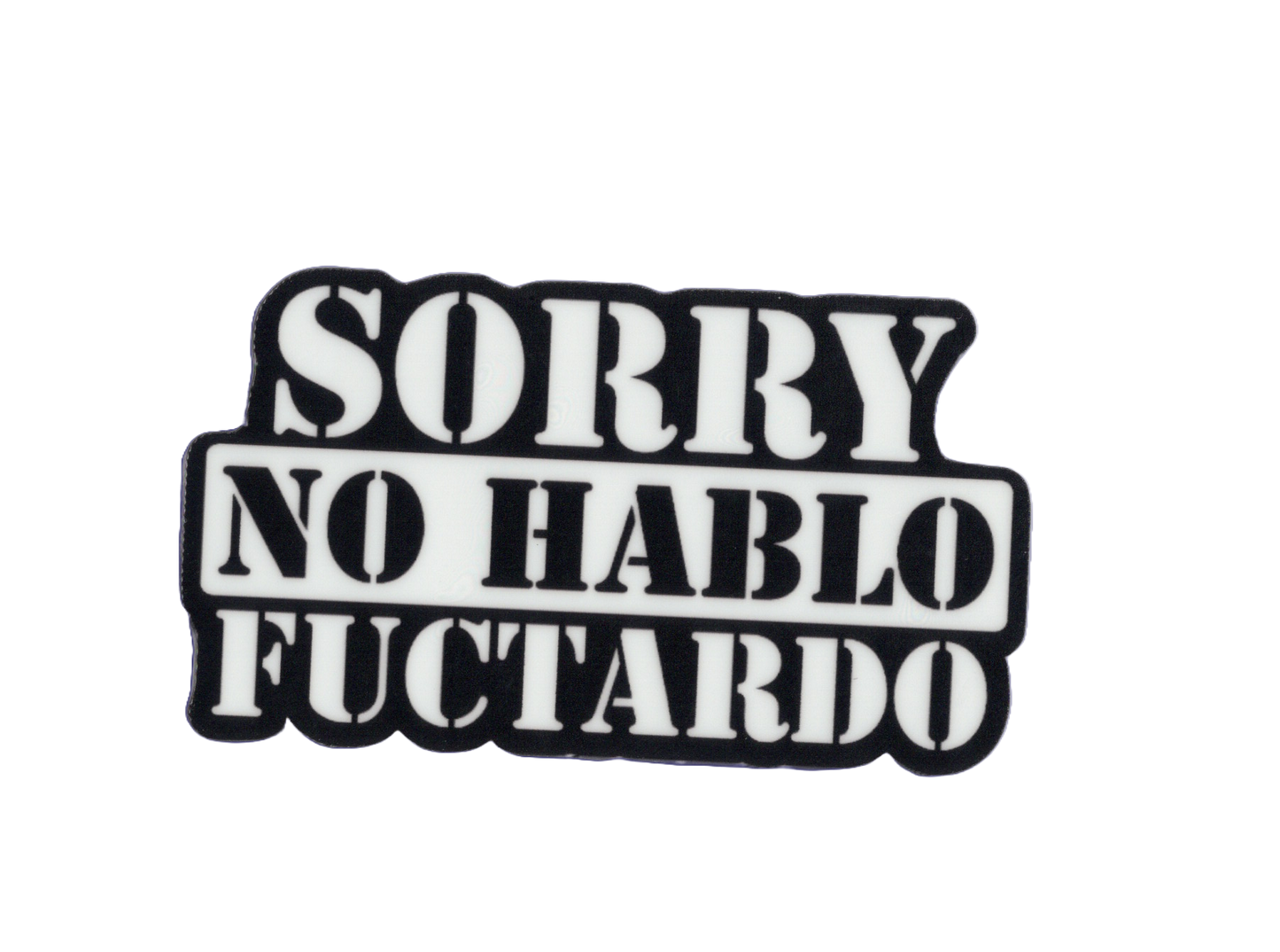 Durable vinyl, die-cut No Hablo Sticker