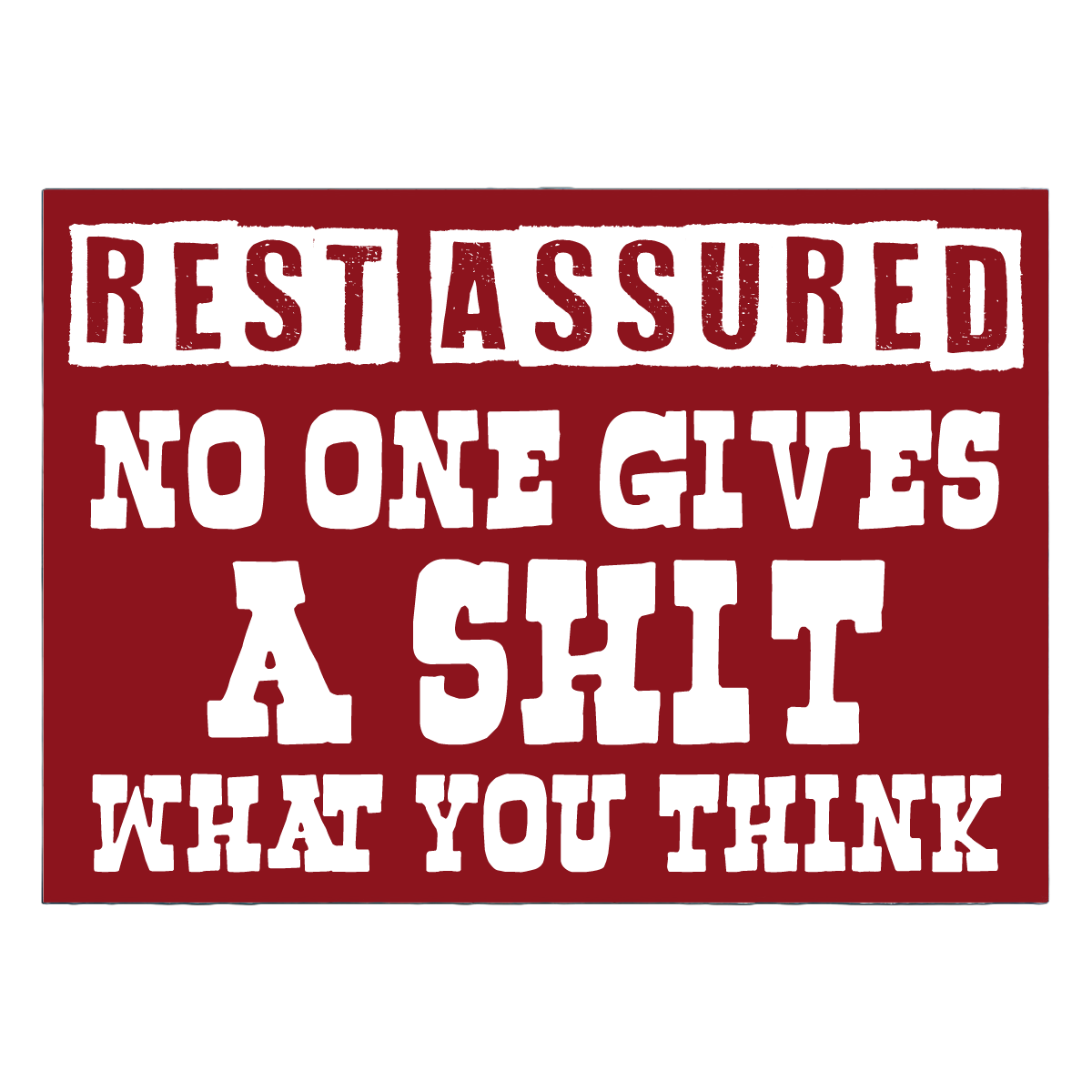 Durable vinyl, die-cut No One 2 Sticker