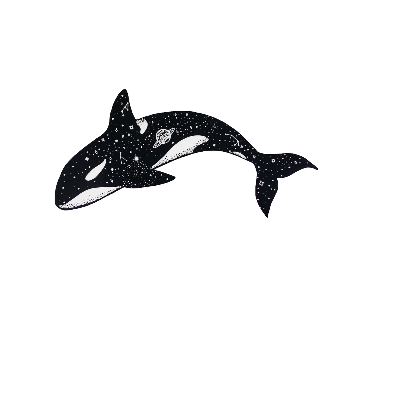 Durable vinyl, die-cut Orca Astrology Sticker