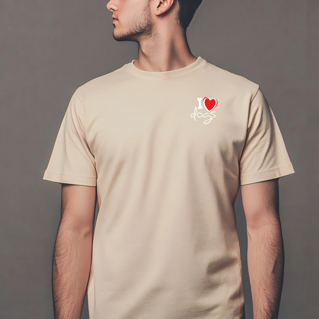 Ollie's: Peace Love Dogs T-Shirt, 100% Cotton