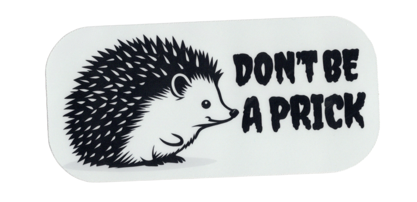 Durable vinyl die-cut Prick 3 Sticker