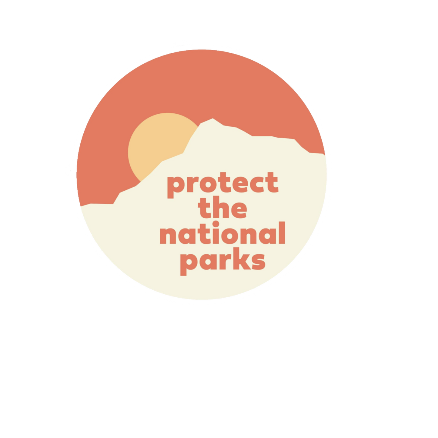 Durable, die-cut Protect The Parks Moc