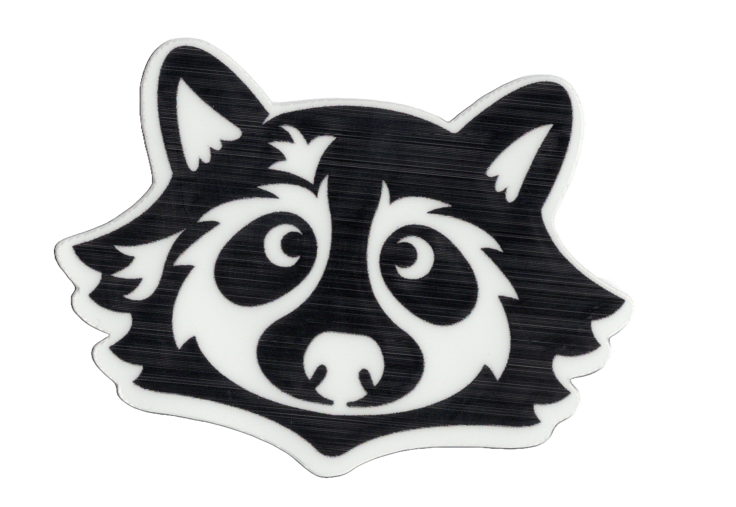 Durable vinyl, die-cut Racoon Sticker